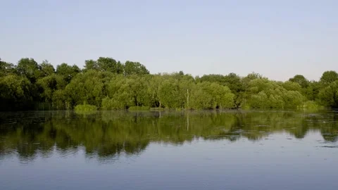 Static wide of a widswept lake Stock Footage 133464798