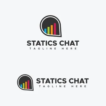 Statics Chat Logo Stock-Illustration