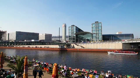 Station and spree in berlin Stock-Footage 36829360