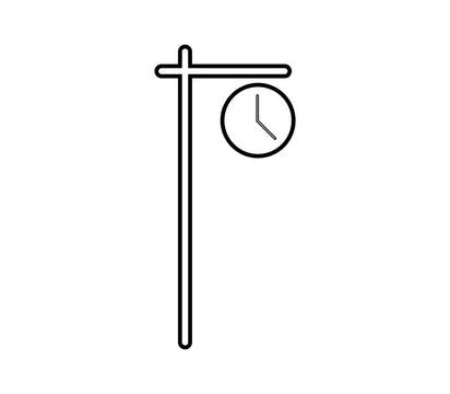 Station clock icon illustrated in vector on white background station clock... Foto stock