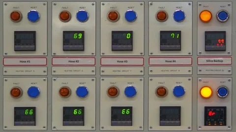 Station Control Panel, close up shot Stock Footage 115200064