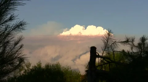 Station Fire realtime cloud Video stock 47687638