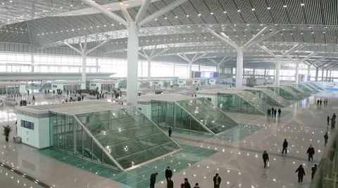 Station Hall of xi'an china Stock Footage 6628285