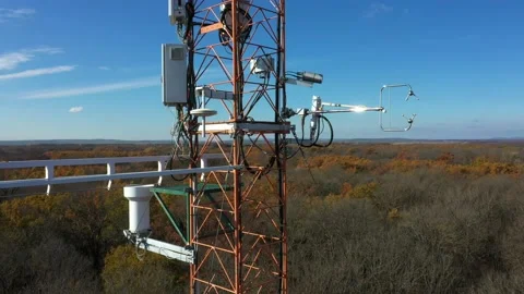 Station science eddy covariance systems consist sonic anemometer scientific Stock Footage 166755877