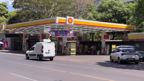Station soaring Fuel Prices Displayed amid Middle East Supply Pressures Stock Footage 346949186