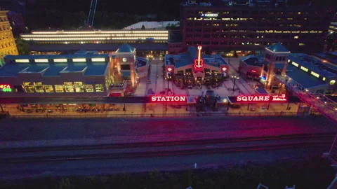 Station Square at Night 库存影片 222033802