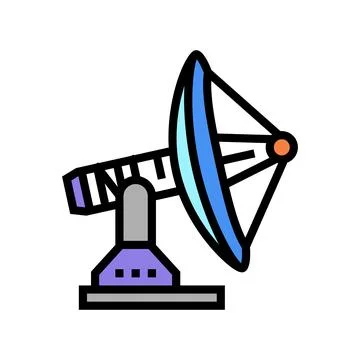Station telecommunication color icon vector illustration Stock Illustration