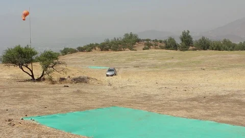 Station wagon in rural area Stock Footage 77050822