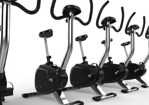 Stationary Bicycles Stock Illustration