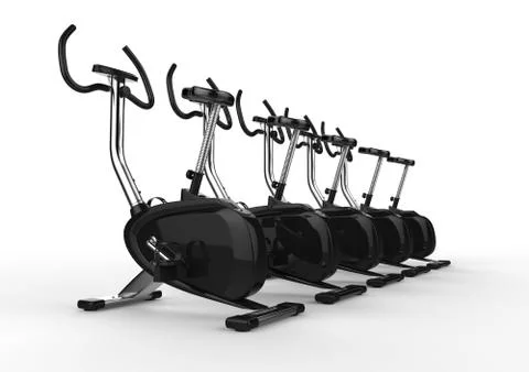 Stationary Bikes Stock Illustration