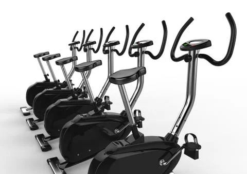 Stationary Bikes Stock Illustration