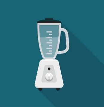 Stationary blender. vector flat illustration Stock Illustration