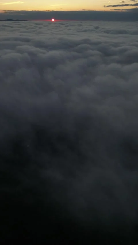 Stationary Drone Above Clouds Video stock 296738191