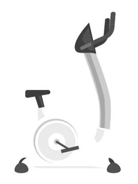 Stationary exercise bicycle vector illustration. Illustrazione stock