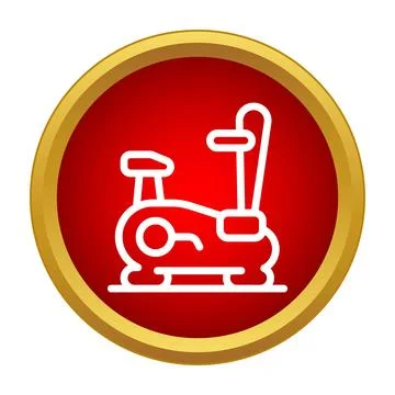 Stationary exercise bike icon representing fitness workout Stock Illustration