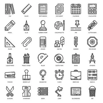 Stationary Illustrazione stock