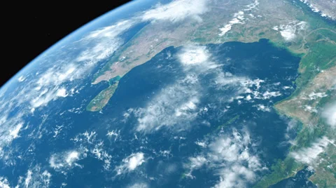 Stationary Orbit over Indian Ocean - CG Earth 1080p HD Stock Footage