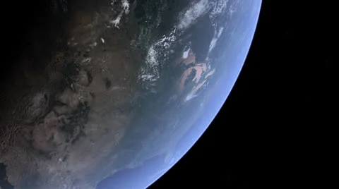 Stationary Orbit Over North America -  CG Earth 1080p HD Stock Footage 24924700