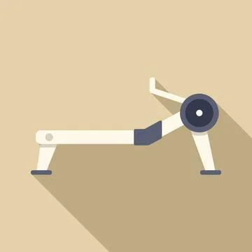 Stationary rowing machine for indoor workout session Stock Illustration