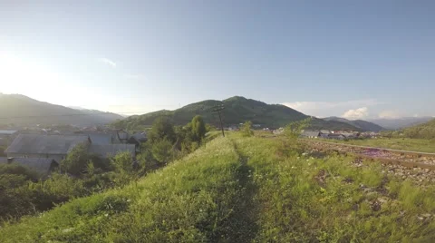 Stationary shot of a train passing by 스톡 동영상 65633206