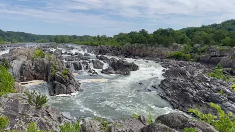 Stationary View of Rushing Waters Stock Footage 312277767
