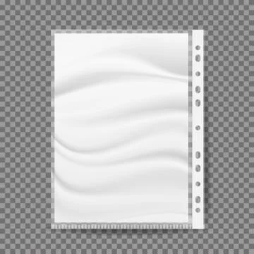 Stationery Bag For Paper Vector. A4 Size. Perforations On One Side For Illustrazione stock