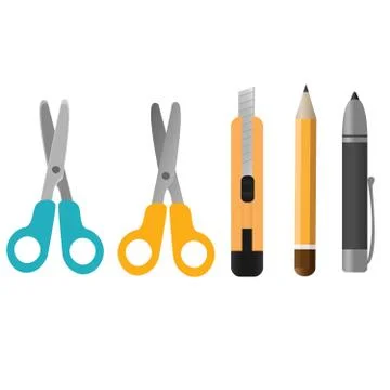 Stationery elements set. Stock Illustration