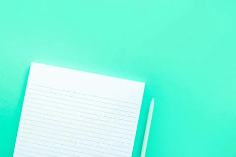 Stationery flatlay with notebook Stock Photos