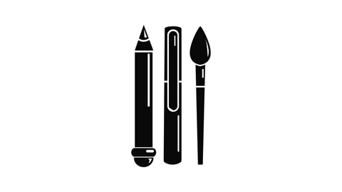 Stationery icon animation Video stock 156230820
