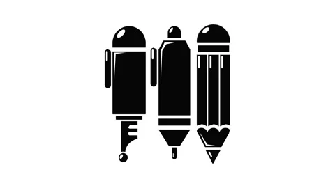 Stationery icon animation Stock Footage 156231188