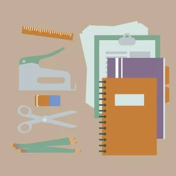 Stationery 스톡 일러스트