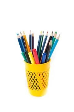 Stationery isolated on white Stock Photos