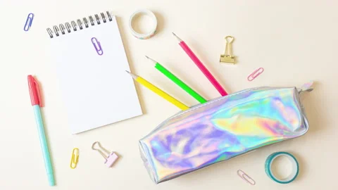 Stationery items Stock Footage 130622196