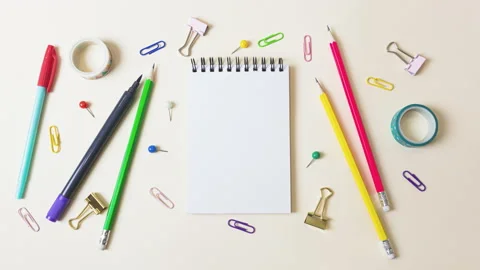 Stationery items Stock Footage 130622271