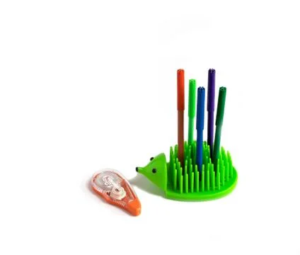 Stationery lying on a white background Stock Illustration