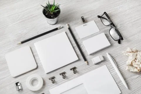 Stationery mock up Stock Photos