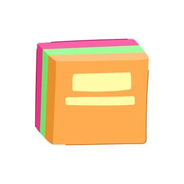 Stationery note sticker cartoon vector illustration Stock Illustration