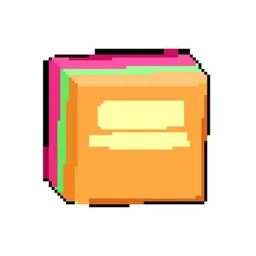 Stationery note sticker pixel art vector illustration 스톡 일러스트