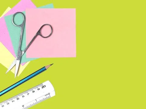 Stationery for office work and study. Stock Photos