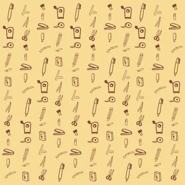 Stationery pattern. Stock Illustration