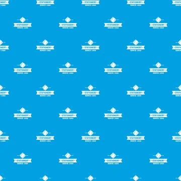 Stationery pattern seamless blue イラスト素材