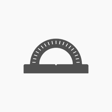 Stationery protractor icon vector Stock Illustration