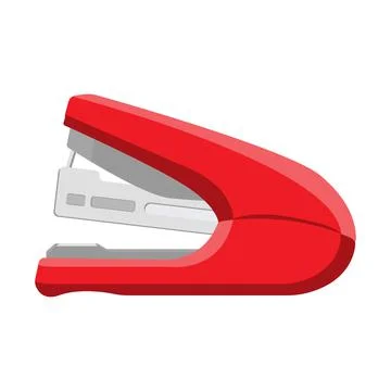 Stationery red stapler Stock Illustration