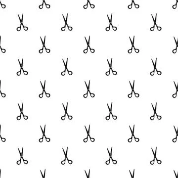 Stationery scissors pattern Stockillustratie