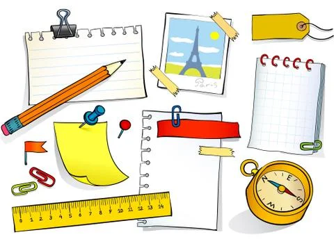 Stationery set Stock Illustration