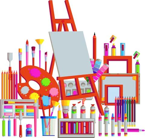 Stationery set Stock Illustration