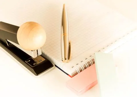 Stationery set on a light background Stock Photos