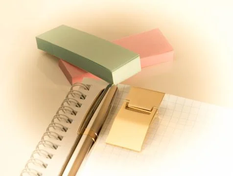 Stationery set on a light background Stock Photos