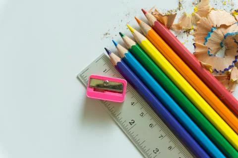 Stationery set on white background Stock Photos