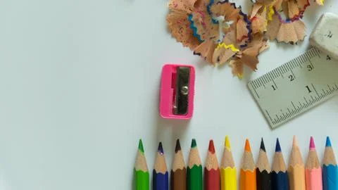 Stationery set on white background Stock Photos